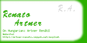 renato artner business card